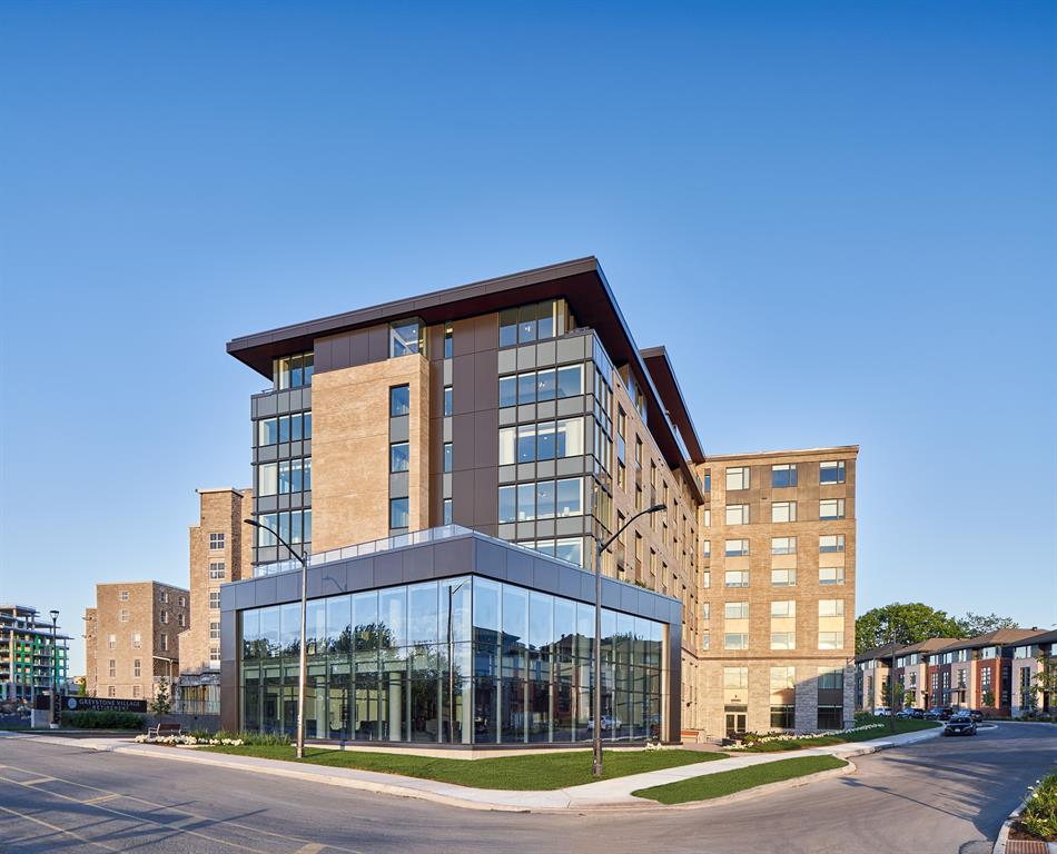 Greystone Village and blue sky